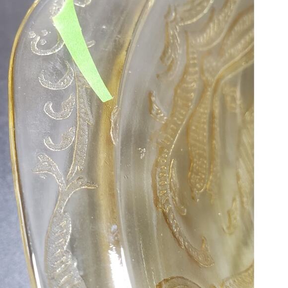 FEDERAL MADRID AMBER YELLOW DEPRESSION GLASS 8.25" Salad/Serving Bowl - Picture 7 of 7
